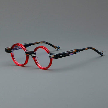 Veda Vintage Round Acetate Glasses Frame Round Frames Southood Red